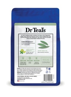 Dr Teal's Pure Epsom Salt Soak, Hemp Seed Oil Blue 1.36kg  - Image 2