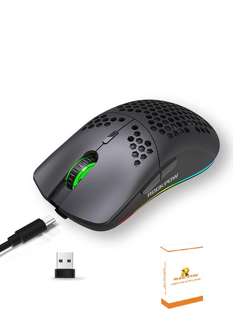 ماوس ألعاب لاسلكي بتردد 2.4 جيجا DPI قابل للتعديل مع جهاز استقبال مزود بمنفذ USB