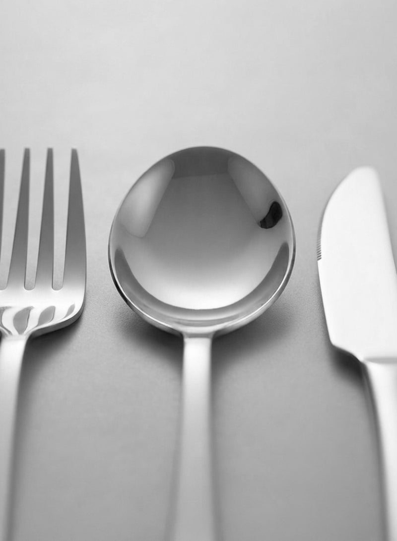 Cuisine Art 30-Piece Stainless Steel Cutlery Set, Mirror-Finish Knife, Fork & Spoon Dining Set, Durable Flatware for Home, Office & Restaurant, Modern Silverware Silver - Image 4