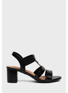 EEAZID Carla Block Heel Dress Sandal Black  - Image 1