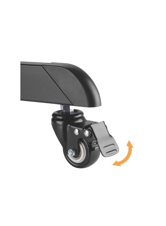 Hamood - Low Cost Height-Adjustable Steel TV Cart 32"-55" Black - Image 1