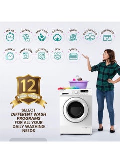 6KG 1000 RPM Front Load Washer With 12 Programs, 5 Star Energy Saving Rating, Quick Wash, Fully Automatic Washing Machine, Digital LCD Display, Child Lock Best For Home And Camps 6 kg 107.6 kW NWM600FN7 White - pnsku/N47629857A/45/_/1694520464/e9be7d05-1c42-4402-839d-898bb297d553