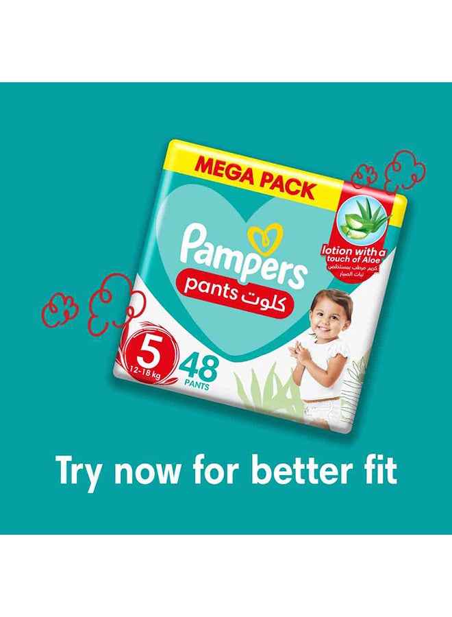 Pampers - Baby-Dry Taped Diapers with Aloe Vera Lotion, Leakage Protection, Size 5, 11-16kg, 208 Count - Image 1