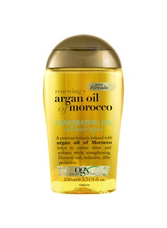 Ogx Hair Oil Renewing+ Argan Oil of Morocco Penetrating Oil All Hair Types New Formula 100ml  - Image 1