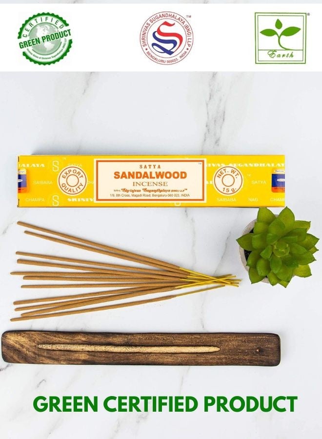 Satya Sandalwood Incense Stick Brown - Image 2