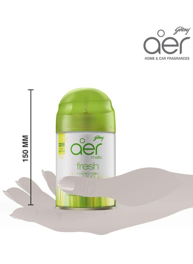 Godrej Aer Matic Automatic Air Freshener Refill Fresh Lush Green 225ml  - Image 2