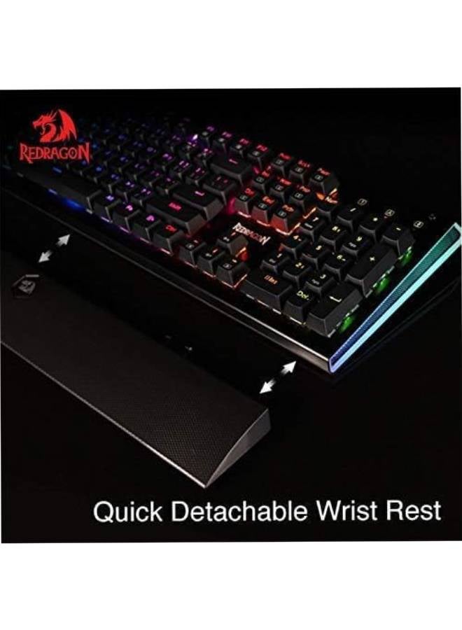 REDRAGON - K569 ARYAMAN RGB Mechanical Gaming Keyboard, Blue switch - Image 1