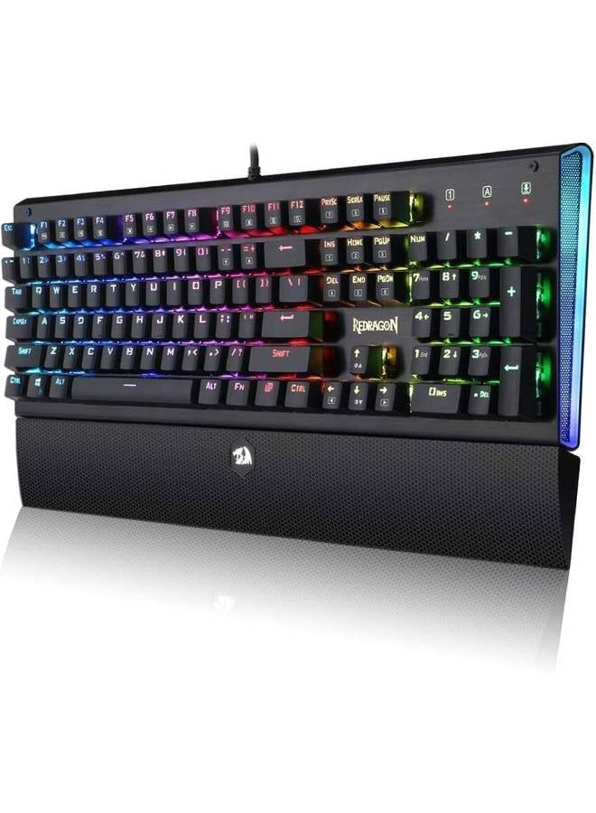 REDRAGON - K569 ARYAMAN RGB Mechanical Gaming Keyboard, Blue switch - Image 1