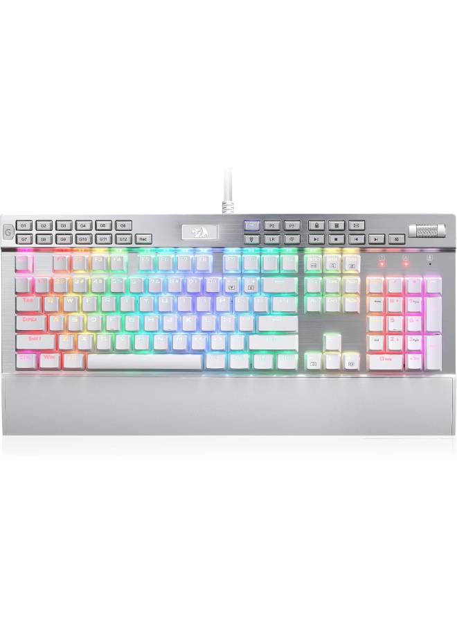 REDRAGON - Mechanical Gaming Keyboard RGB Led Backlit With Brown Switches Macro Recording Wrist Rest Volume Control Full Size - Image 1