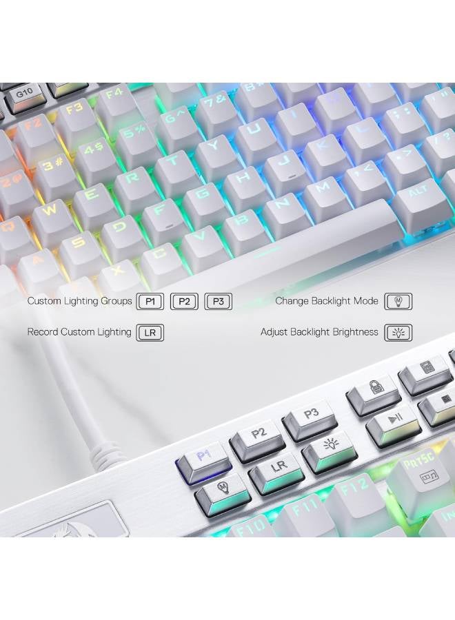 REDRAGON - Mechanical Gaming Keyboard RGB Led Backlit With Brown Switches Macro Recording Wrist Rest Volume Control Full Size - Image 1