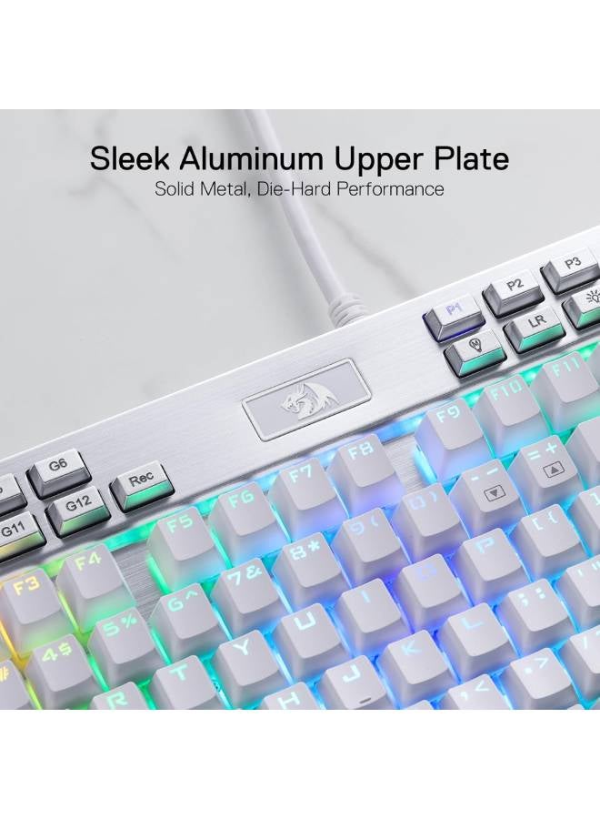 REDRAGON - Mechanical Gaming Keyboard RGB Led Backlit With Brown Switches Macro Recording Wrist Rest Volume Control Full Size - Image 1