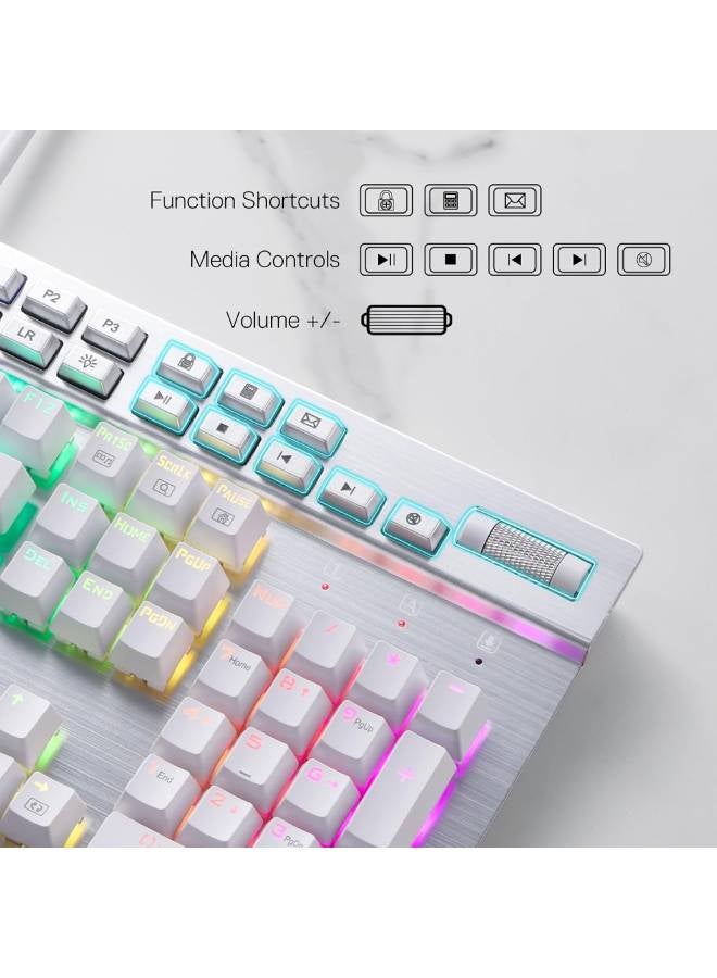 REDRAGON - Mechanical Gaming Keyboard RGB Led Backlit With Brown Switches Macro Recording Wrist Rest Volume Control Full Size - Image 1