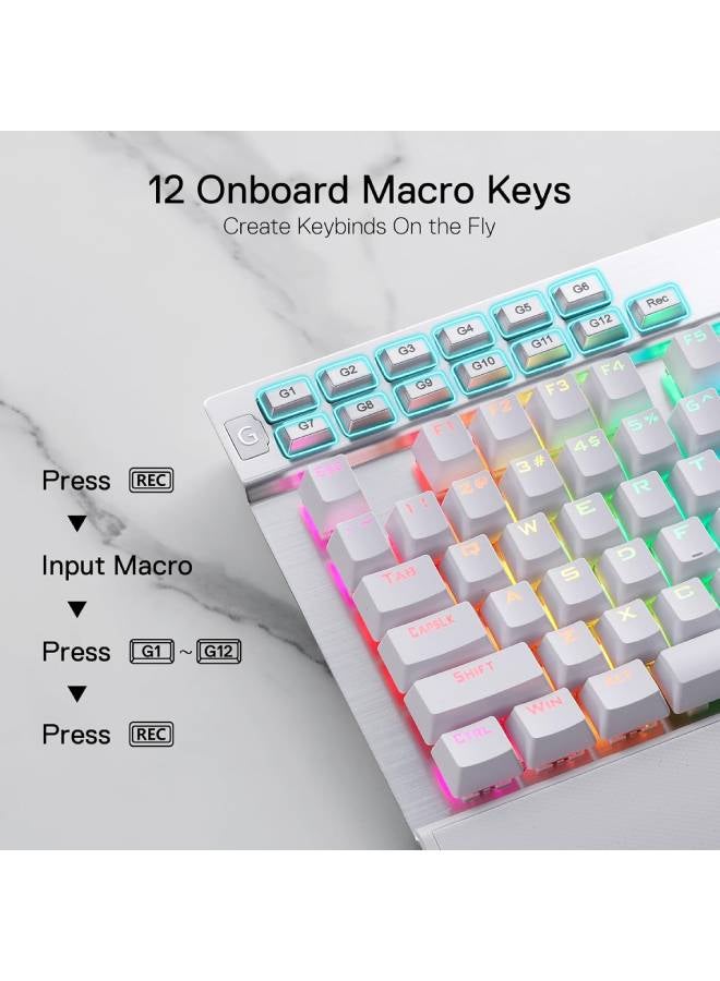 REDRAGON - Mechanical Gaming Keyboard RGB Led Backlit With Brown Switches Macro Recording Wrist Rest Volume Control Full Size - Image 1