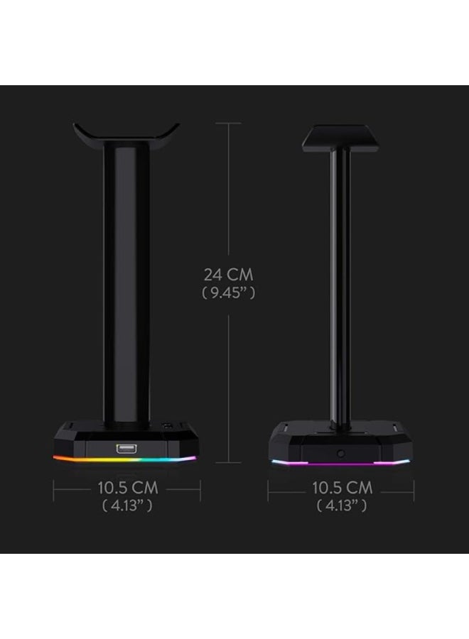 REDRAGON HA300 SCEPTER Pro RGB Backlit Gaming Headphone Stand with 10 RGB Lighting Modes and 4 USB Ports - Image 5