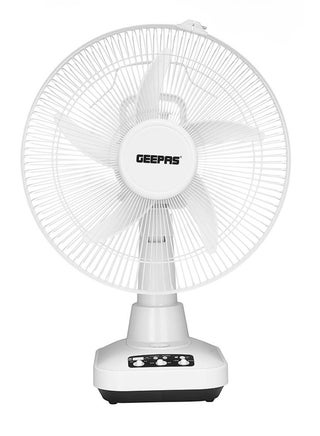 Rechargeable Fan - 2 Speed Settings with 6 Hours Continuous Working & 24 Hours LED Light | 5000 Mah Battery | Ideal for Office, Home & Outdoor Use GF21118 White - pnsku/N47675019A/45/_/1695024206/4420e76c-18d7-491f-a52f-0b62320cc867