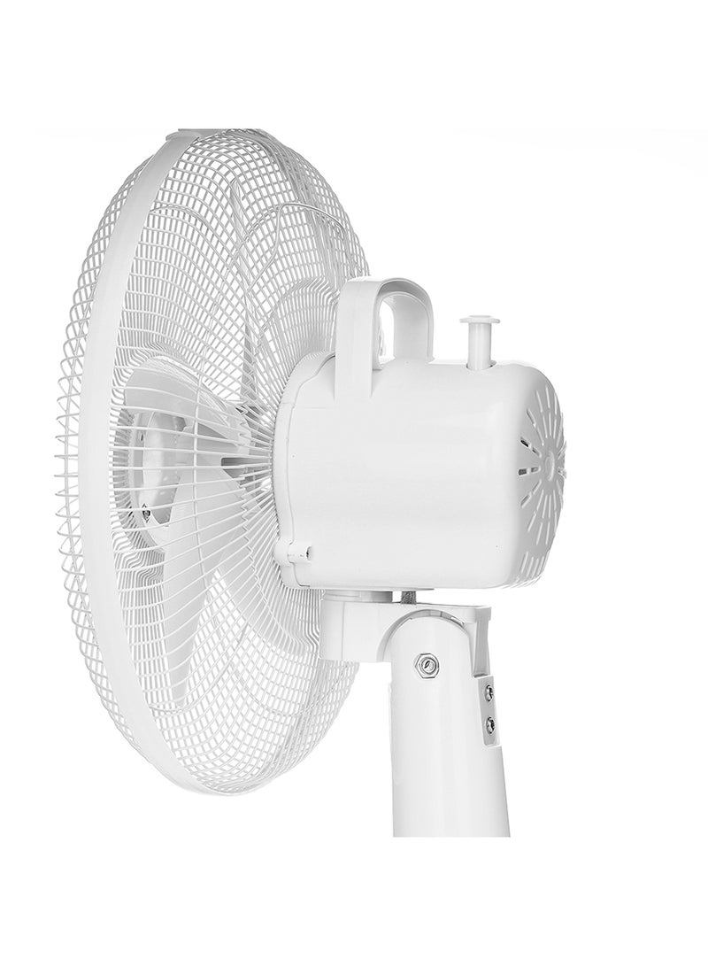 GEEPAS Rechargeable Fan - 2 Speed Settings with 6 Hours Continuous Working & 24 Hours LED Light | 5000 Mah Battery | Ideal for Office, Home & Outdoor Use GF21118 White  - Image 3