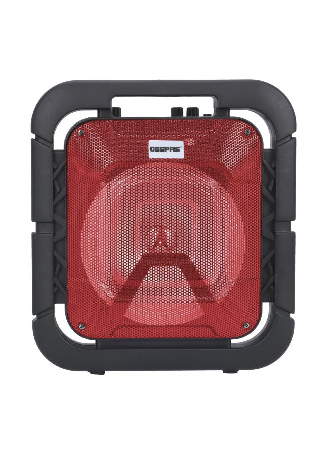 GEEPAS - Rechargeable Professional Speaker - Portable 30000W PMPO With TWS Connection GMS11189 Black/Red - Image 1