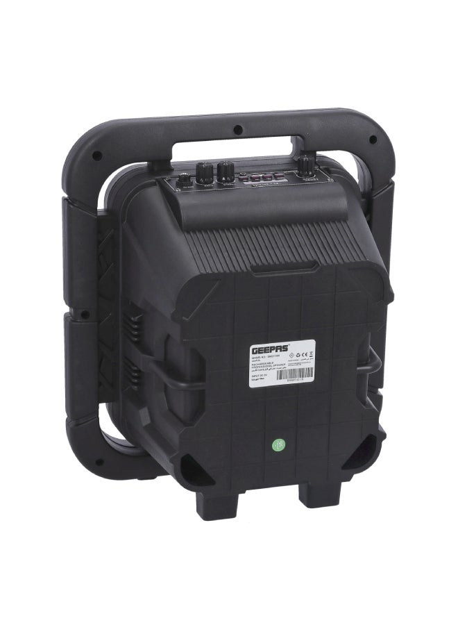 GEEPAS - Rechargeable Professional Speaker - Portable 30000W PMPO With TWS Connection GMS11189 Black/Red - Image 1