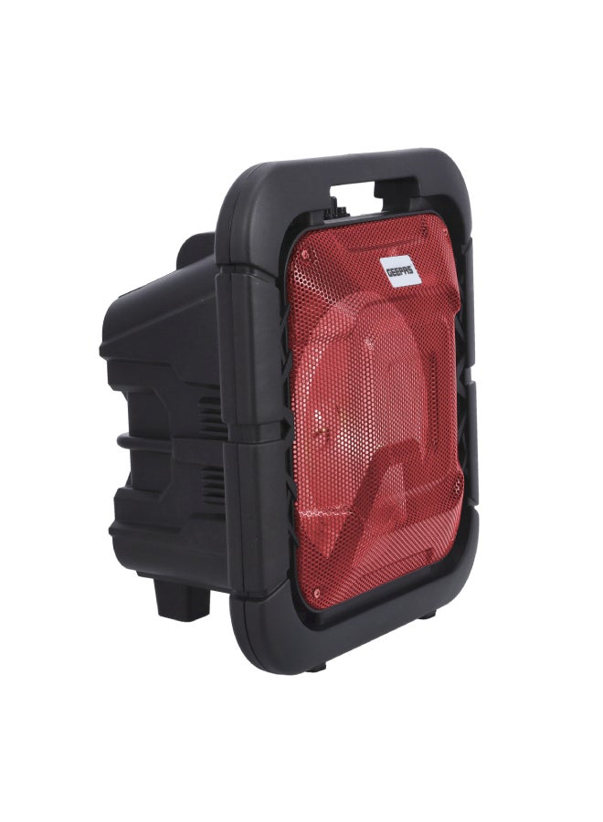 GEEPAS - Rechargeable Professional Speaker - Portable 30000W PMPO With TWS Connection GMS11189 Black/Red - Image 1