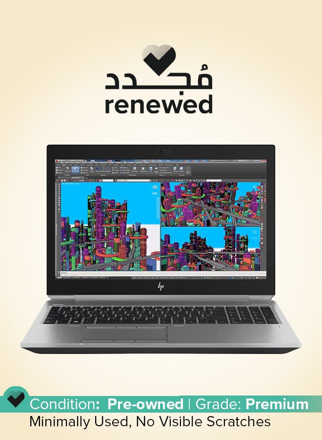 HP Renewed - ZBook 15 G5 Laptop With 15.6-Inch Display, Intel Core i7-8th Gen/16GB RAM/1TB SSD/4GB Nvidia GeForce GTX Series English Silver - Image 1