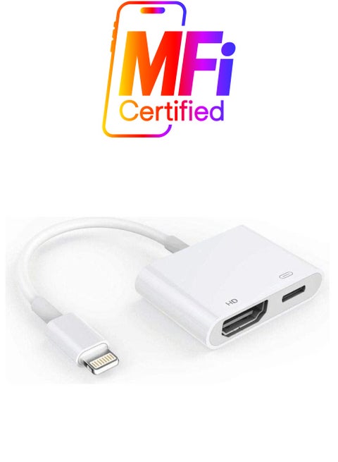 Lightning To HDMI Adapter White
