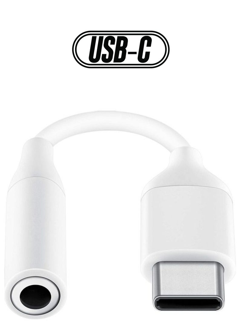 ICS Headphone Jack Adapter For Samsung Note10 And Note10+ White - Image 1