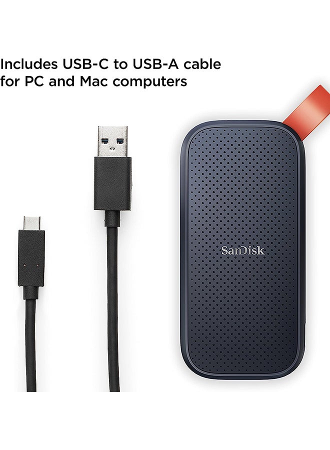 Sandisk - 1TB Portable SSD, 520MB/s R, USB 3.2 Gen 2, Rugged SSD with Upto 2 Meter Drop Protection, Type-C to Type-A Cable, PC & Mac Compatible, 3 Y Warranty, External - SDSSDE30-1T00-G25 1 TB - Image 1