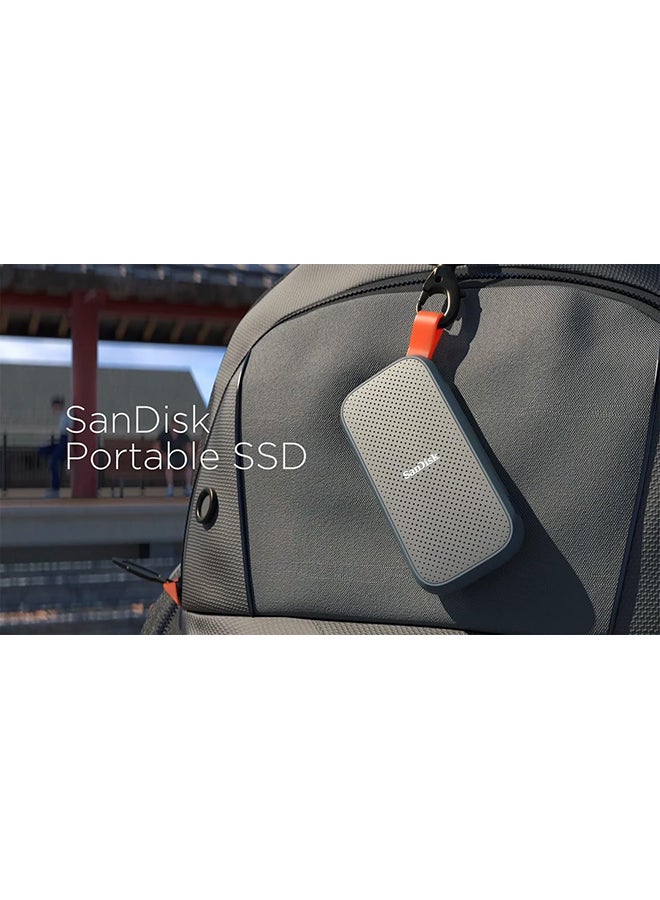 Sandisk - 1TB Portable SSD, 520MB/s R, USB 3.2 Gen 2, Rugged SSD with Upto 2 Meter Drop Protection, Type-C to Type-A Cable, PC & Mac Compatible, 3 Y Warranty, External - SDSSDE30-1T00-G25 1 TB - Image 1