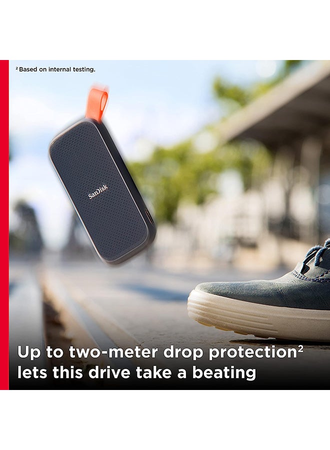 Sandisk - 1TB Portable SSD, 520MB/s R, USB 3.2 Gen 2, Rugged SSD with Upto 2 Meter Drop Protection, Type-C to Type-A Cable, PC & Mac Compatible, 3 Y Warranty, External - SDSSDE30-1T00-G25 1 TB - Image 1