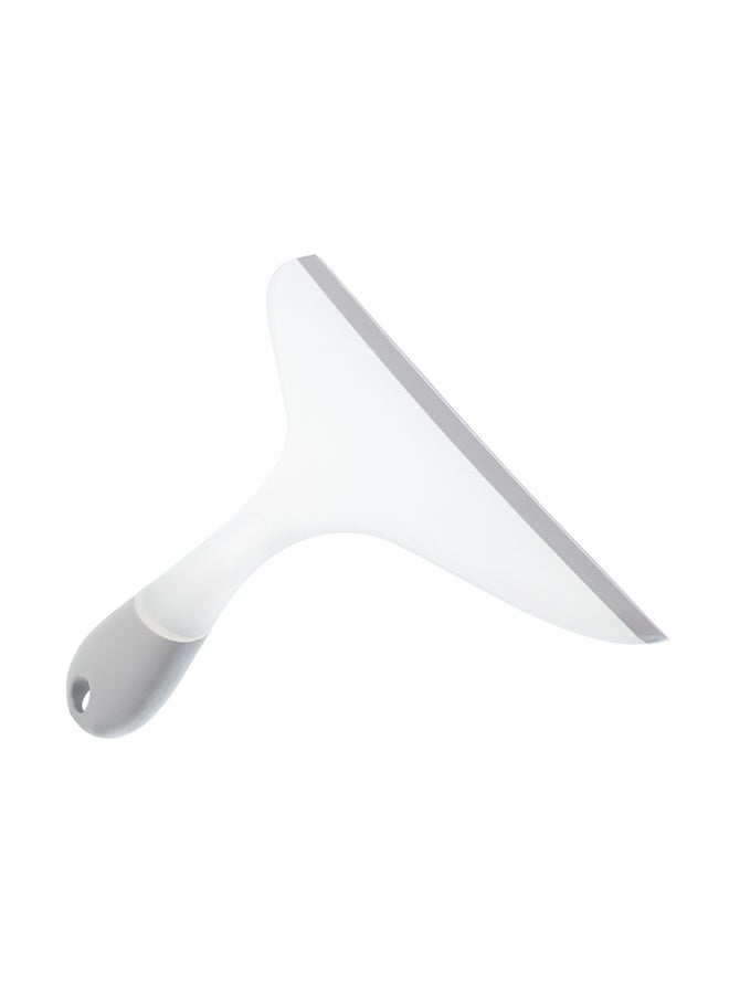 APEX Anti-scratch Window And Shower Squeegee With Rubber Ergonomic Grip White/Grey 25cm  - Image 1