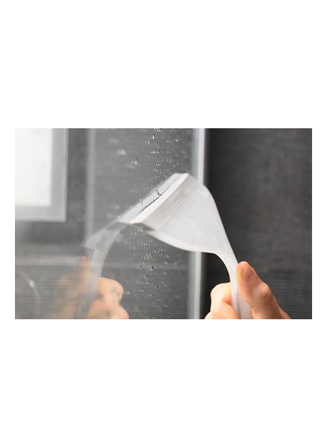 Anti-scratch Window And Shower Squeegee With Rubber Ergonomic Grip White/Grey 25cm