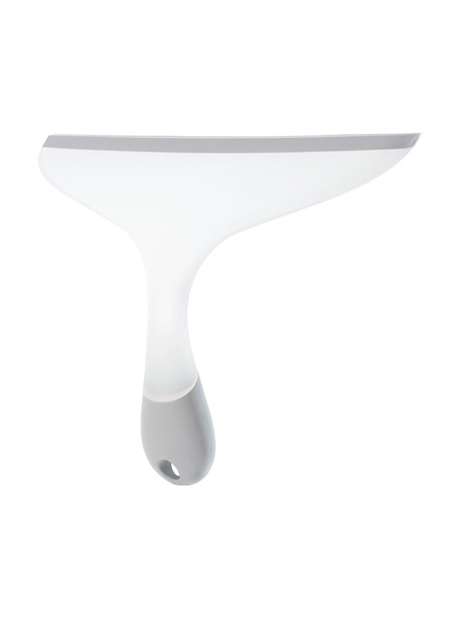 APEX Anti-scratch Window And Shower Squeegee With Rubber Ergonomic Grip White/Grey 25cm  - Image 5