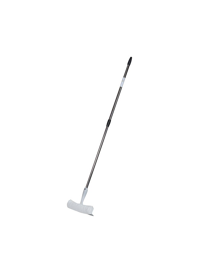 APEX - Microfibre Window Washer Squeegee With Chrome Telescopic Handle Black/Grey 25cm - Image 1