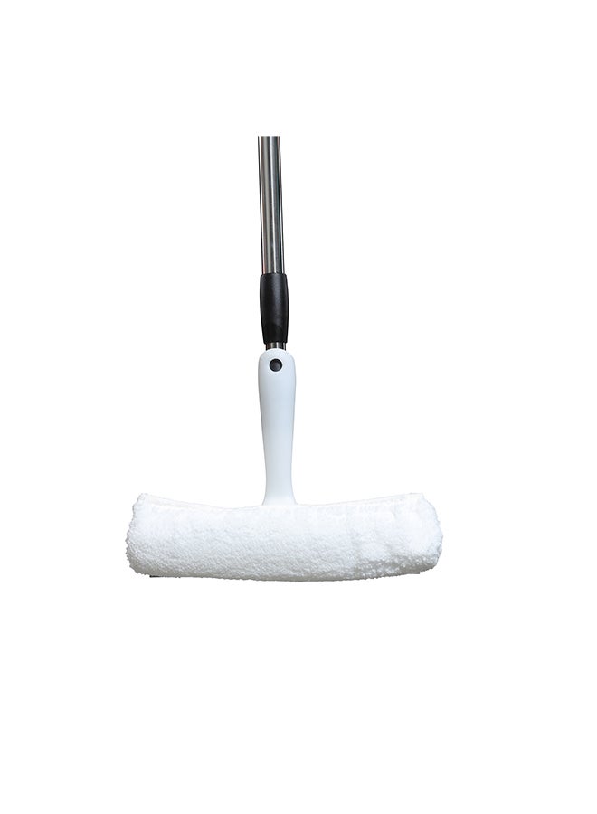 APEX - Microfibre Window Washer Squeegee With Chrome Telescopic Handle Black/Grey 25cm - Image 1