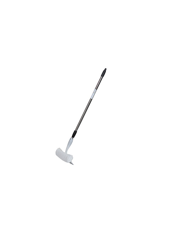 APEX - Microfibre Window Washer Squeegee With Chrome Telescopic Handle Black/Grey 25cm - Image 1