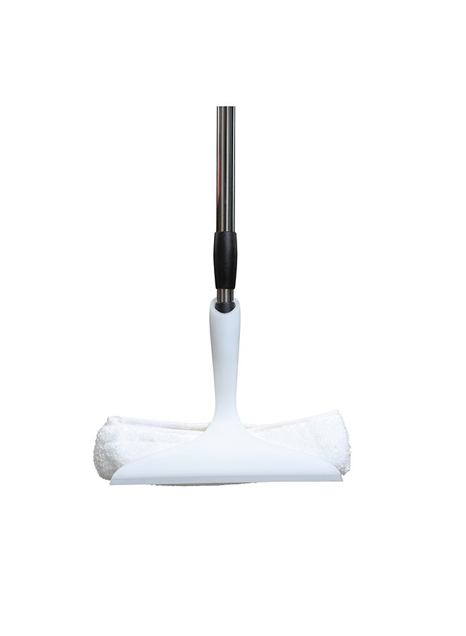 APEX - Microfibre Window Washer Squeegee With Chrome Telescopic Handle Black/Grey 25cm - Image 1