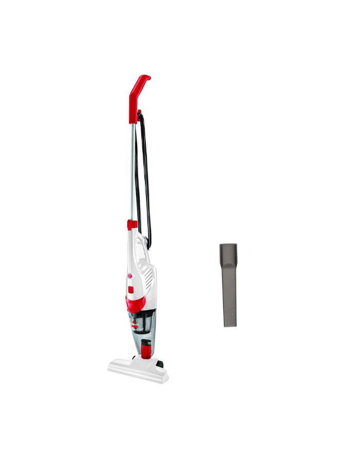 بيسيل Featherweight 2024C 2 في 1 – مكنسة عمودية خفيفة الوزن بقوة 450 واط، تتحول إلى مكنسة يدوية، سعة 0.5 لتر، مثالية للأرضيات الصلبة الاماكن الضيقة | 450 W 2024C أبيض، أحمر - Image 1