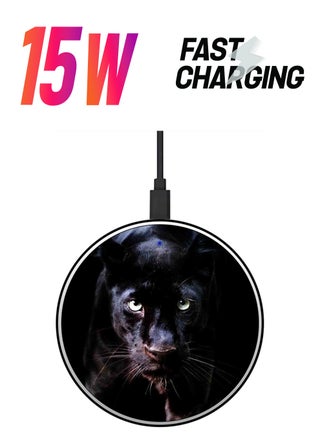 Panther Printed Ultra Slim Fast Wireless Charger With USB Cable Black/White/Brown - pnsku/N47725101A/45/_/1738232998/ce24afdc-0a5a-49ba-99da-0cc064bd452f