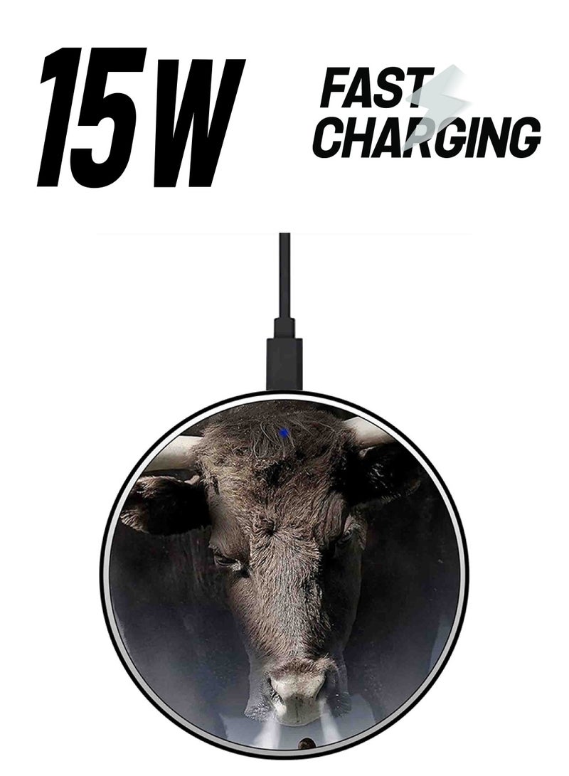 Theodor Bull Fight 15W Wireless Fast Charger Multicolour 