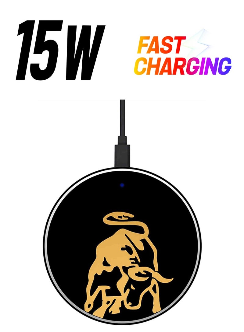 Bull 15W Wireless Fast Charger Black/Yellow