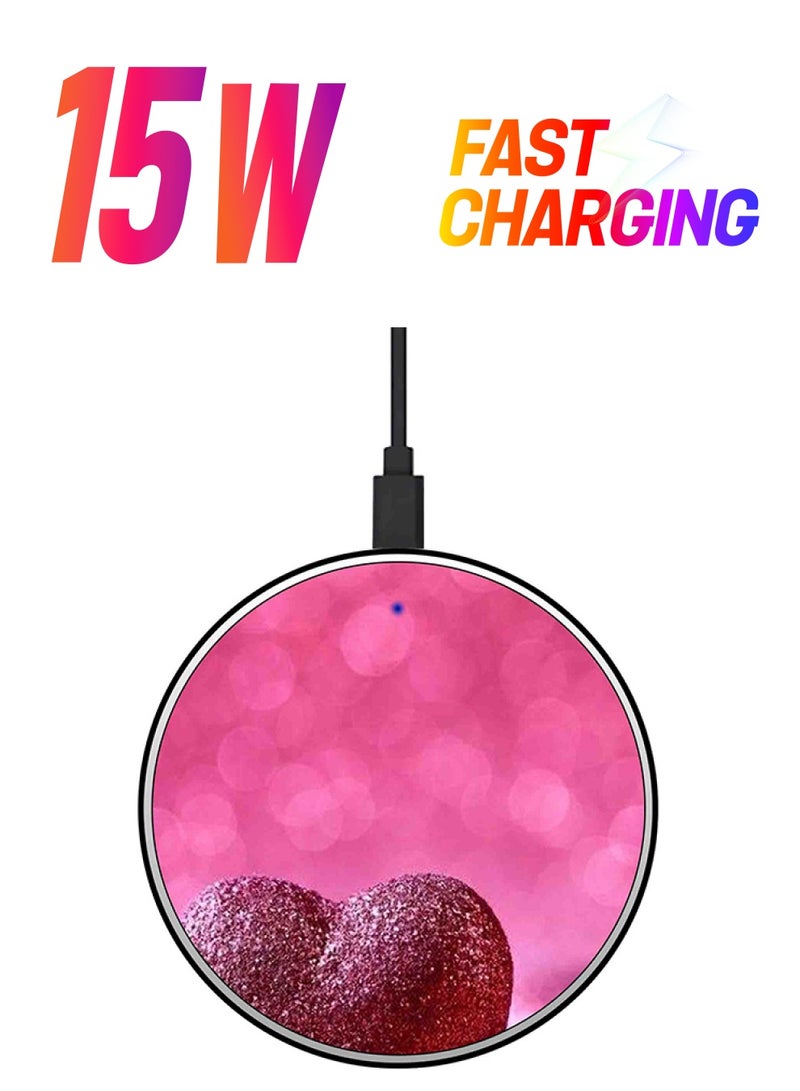 Theodor 15W Ultra Slim Fast Wireless Charger Pink