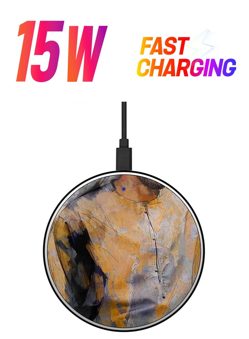 ثيودور شاحن لاسلكي سريع بطبعة كلمة "MBZ" مع سلك USB متعدد الألوان - Image 1