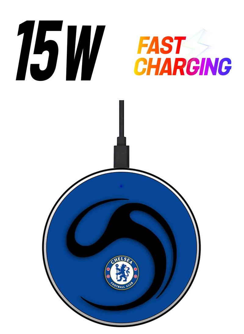 Theodor Minimal Chelsea Printed Fast Wireless Charger With USB Cable Multicolour  - Image 1