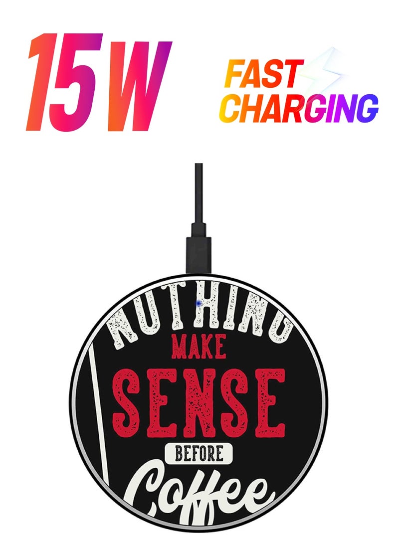 Theodor Nothing Make Printed Fast Wireless Charger With USB Cable Black/White/Red  - Image 1