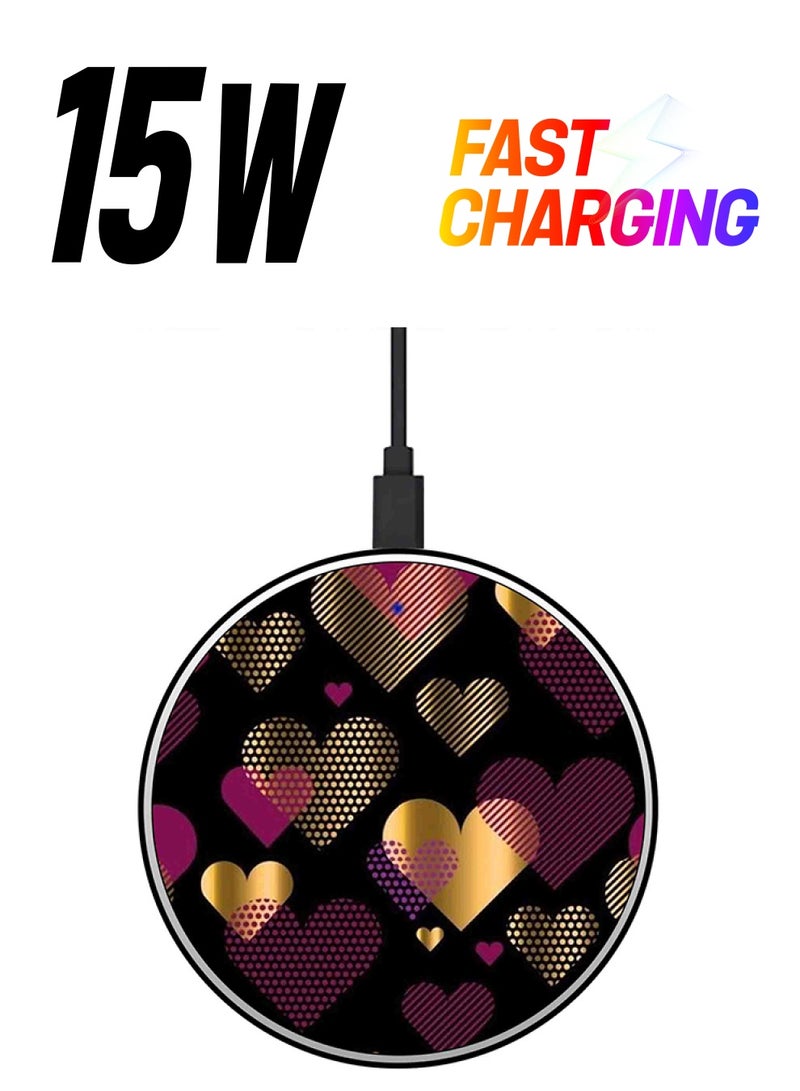 15W Fast Wireless Charger Ultra Slim Multicolour