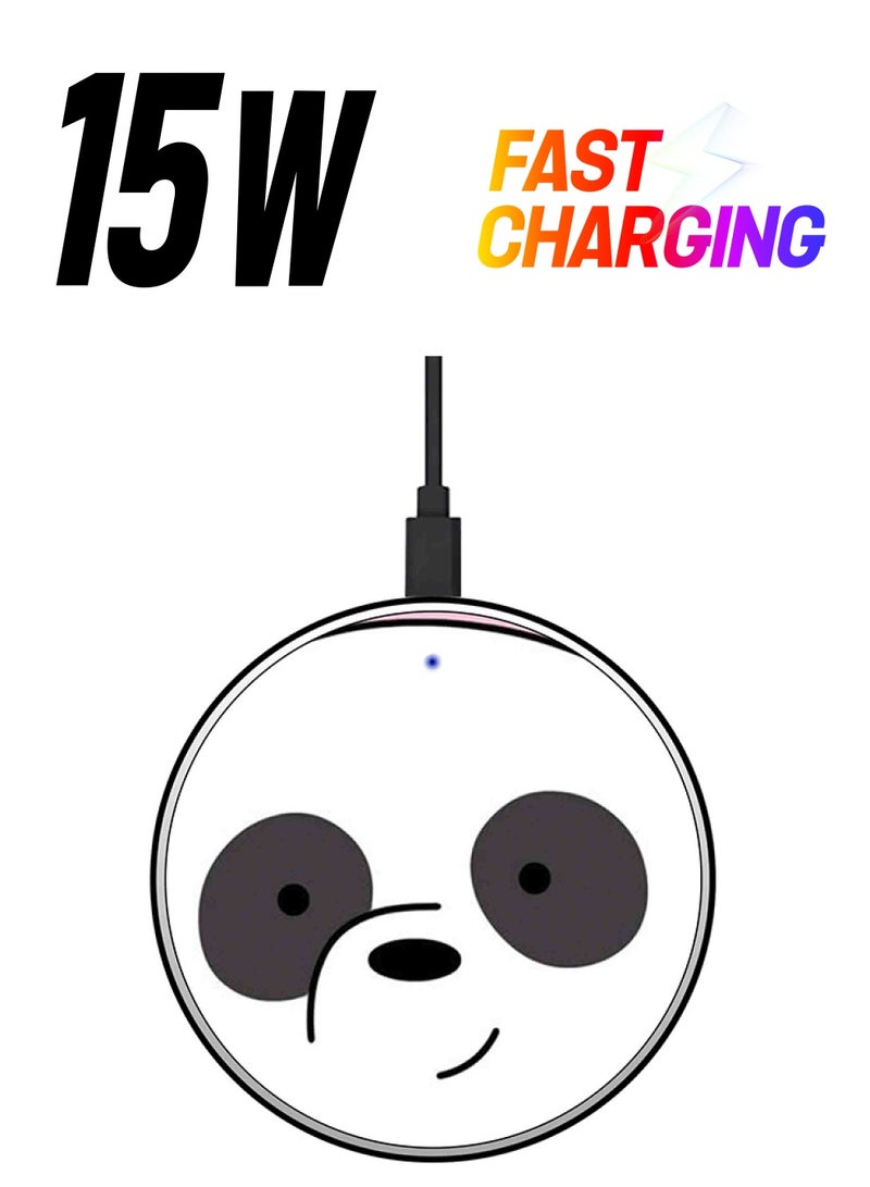 Theodor Girl Reading Book 15W Wireless Fast Charger Multicolour