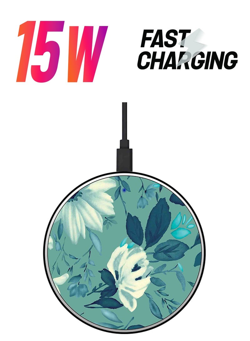 شاحن لاسلكي سريع بقدرة 15 وات. متعدد الألوان