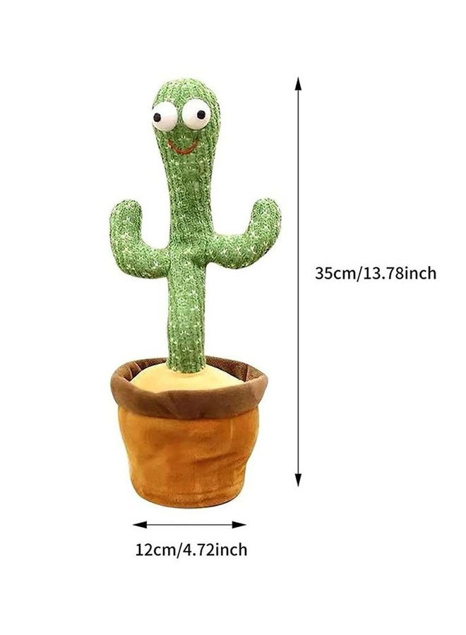 XiuWoo Dancing And Recording Cactus Plush Toy With 120 Songs + USB Charging For Kids - Packaging May Vary 32cm - Image 5