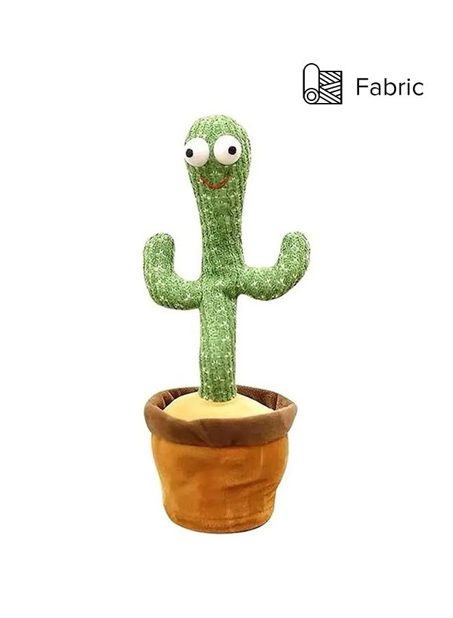 XiuWoo Dancing And Recording Cactus Plush Toy With 120 Songs + USB Charging For Kids - Packaging May Vary 32cm - Image 1