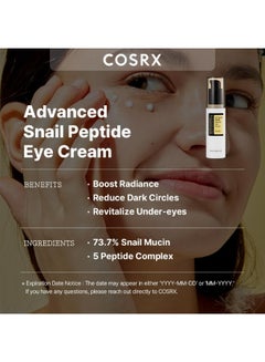 Cosrx Advanced Snail, Peptide Eye Cream (25 Ml) 25ml  - Image 3